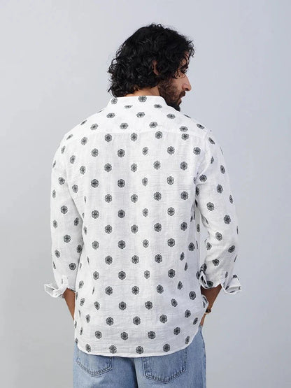 Serein Mandarin Dobby Cotton Shirt