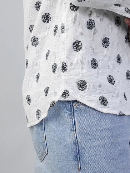 Serein Mandarin Dobby Cotton Shirt