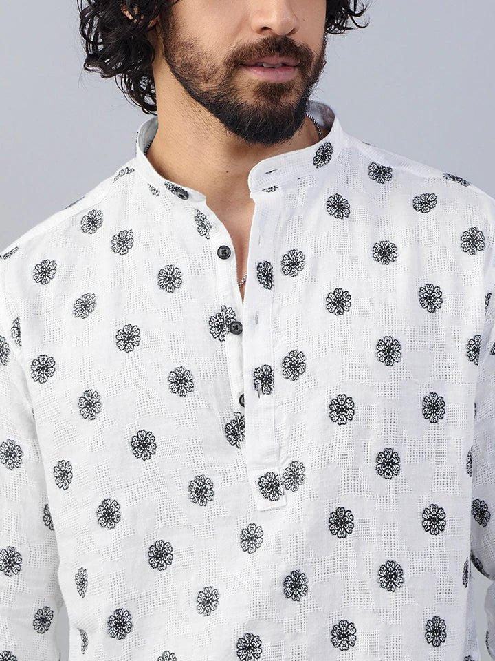 Serein Mandarin Dobby Cotton Shirt