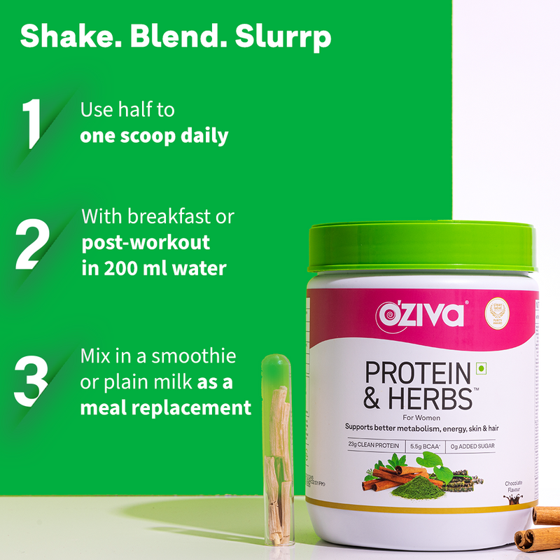 OZiva Protein & Herbs (For Women) Chocolate | OZiva at Broadway
