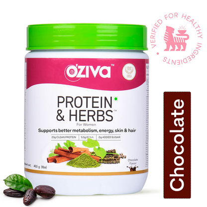 OZiva Protein & Herbs (For Women) Chocolate | OZiva at Broadway
