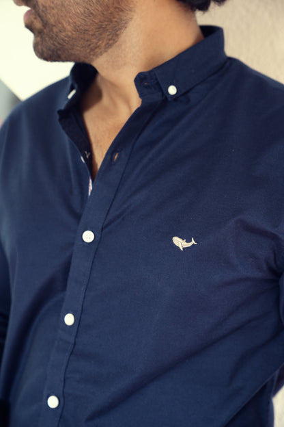 Midnight Blue Pre-washed Oxford Shirt | Hamptons at Broadway