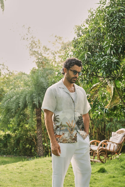 Jungle Vista Vibes Cuban Collar Shirt | Hamptons at Broadway