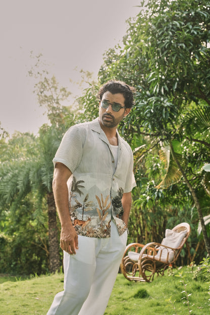 Jungle Vista Vibes Cuban Collar Shirt | Hamptons at Broadway