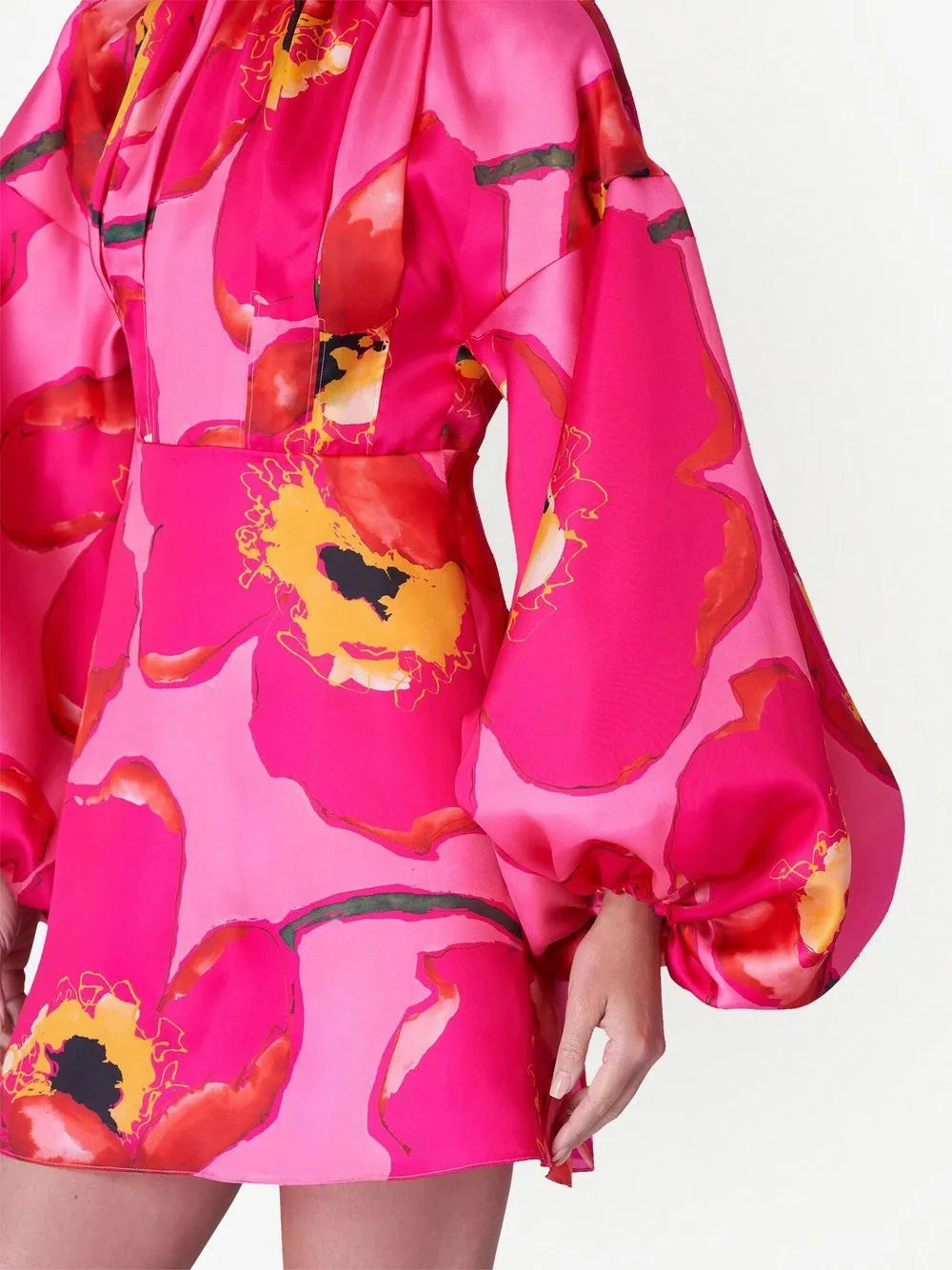 PINK FLORAL BALLOON DRESS | De Novoo at Broadway
