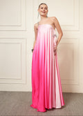 PINK OMBRE DIAMOND STRAP MAXI DRESS | De Novoo at Broadway