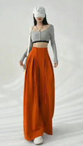PLEATED FLARED OUT PANTS | De Novoo at Broadway