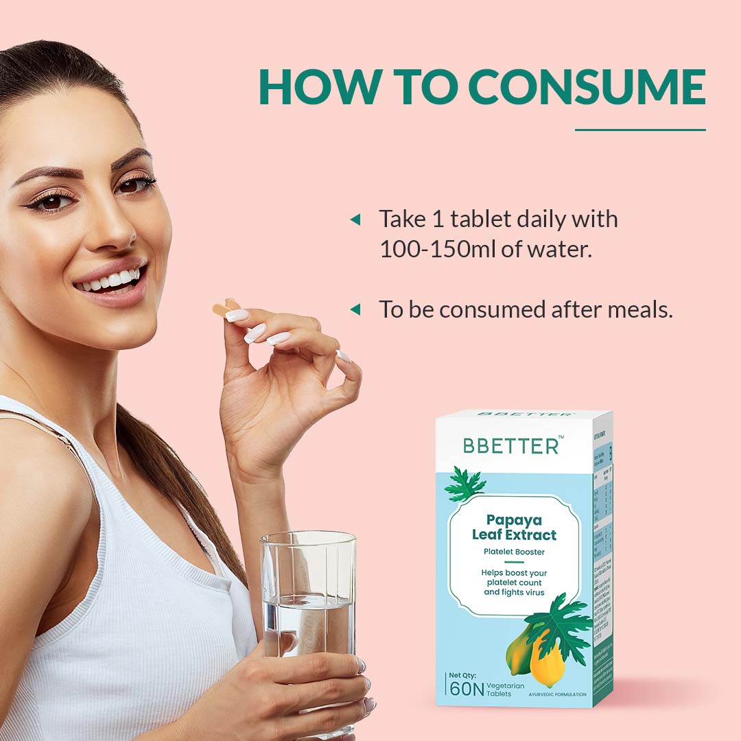 BBETTER Papaya Leaf Extract - Ayurvedic Platelet Booster & Immunity Support | Bbetter at Broadway