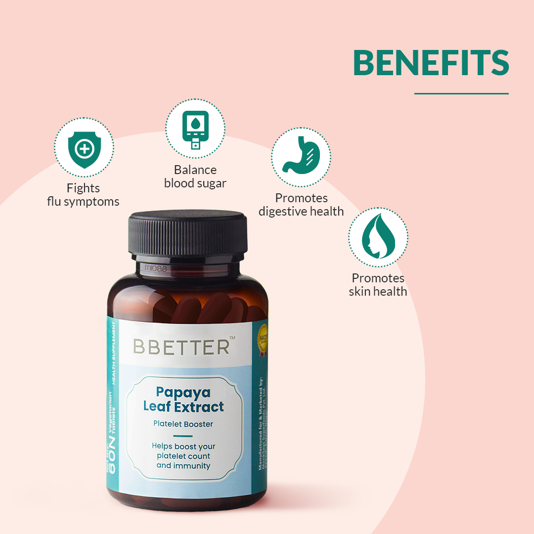BBETTER Papaya Leaf Extract - Ayurvedic Platelet Booster & Immunity Support | Bbetter at Broadway