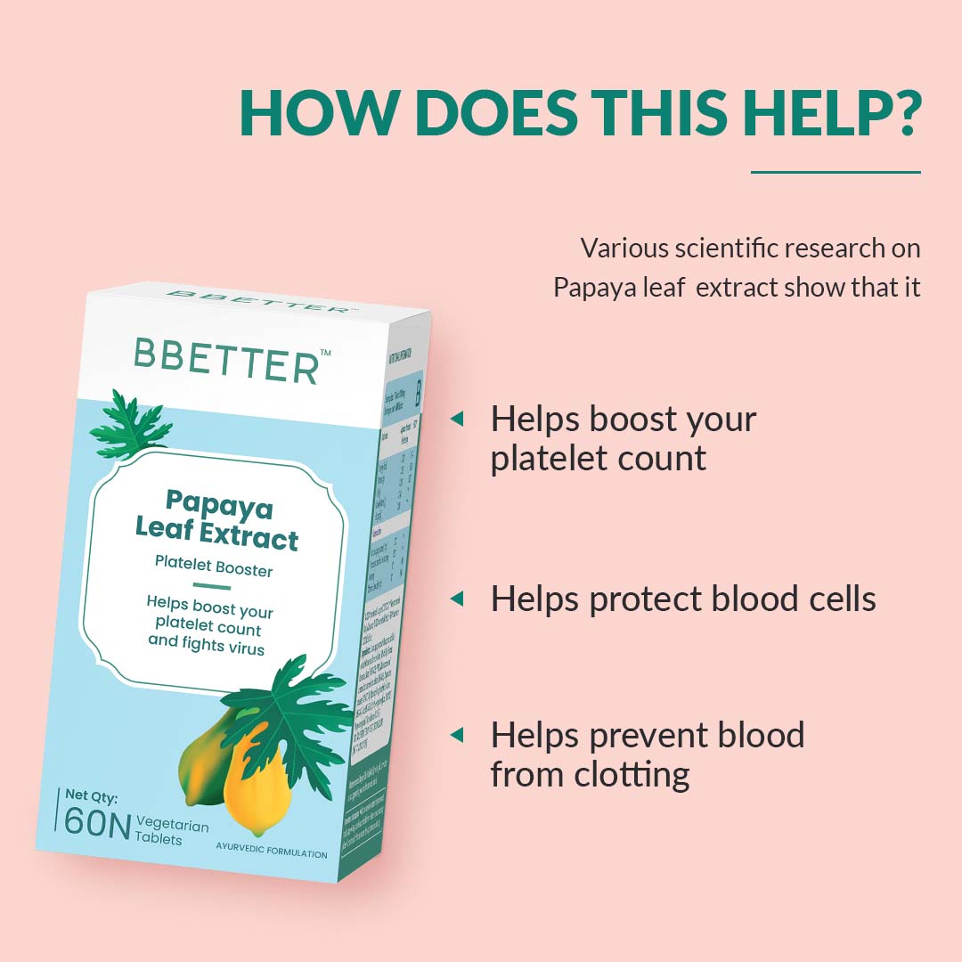 BBETTER Papaya Leaf Extract - Ayurvedic Platelet Booster & Immunity Support | Bbetter at Broadway