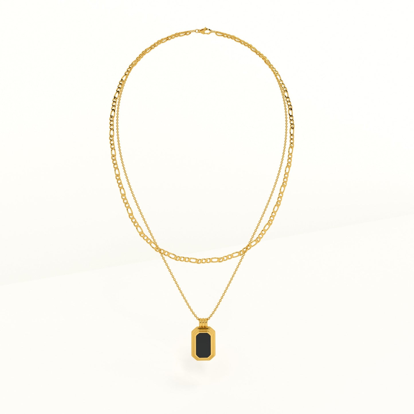 Black Onyx Two Layer Necklace