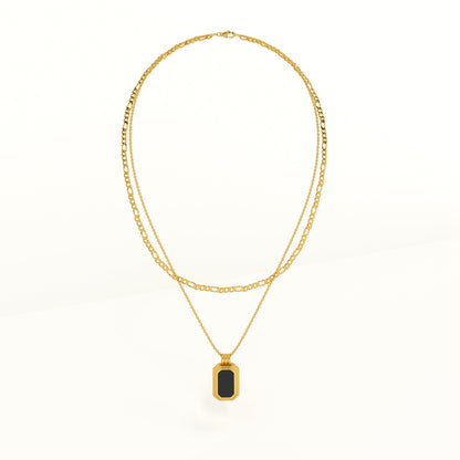 Black Onyx Two Layer Necklace