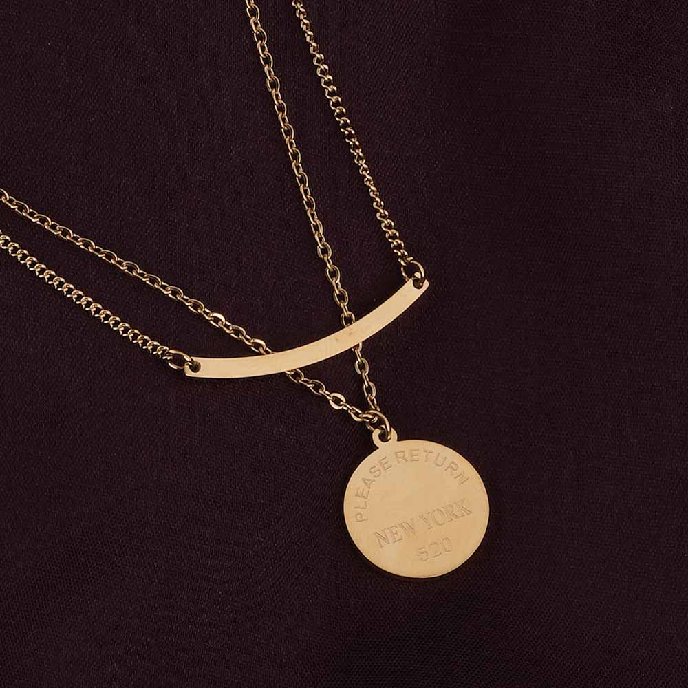 Round Line Two Layer Necklace