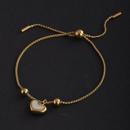 Moonstone Heart Bracelet