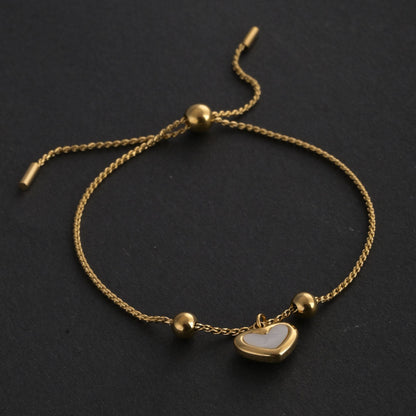 Moonstone Heart Bracelet