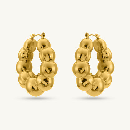 Golden Bubble Hoop Earrings