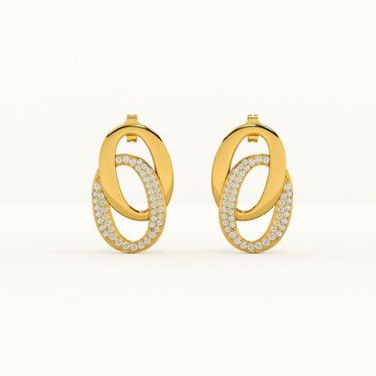 Elegant Interlinked Stud Earrings