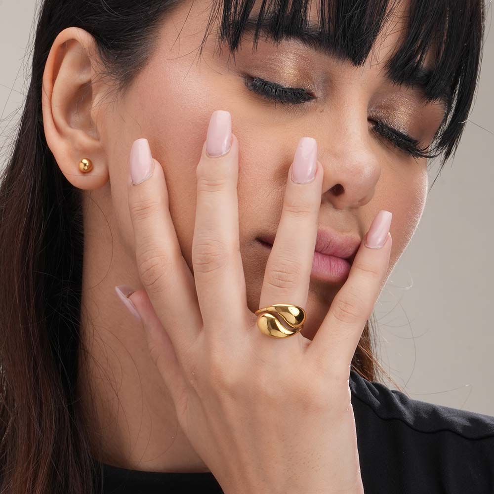 Gold Plated Adjustable Finger ring