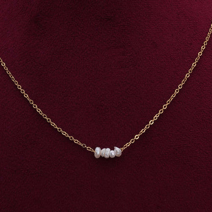 Pearl Charm Gold Necklace