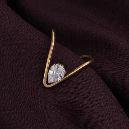 Trendy Vee Diamond Ring