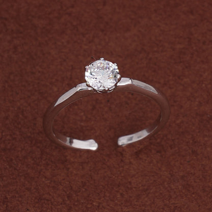 Solitaire Beauty 925 Silver Ring