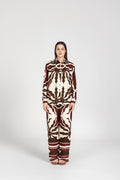 Abstract Brown Vasant Co-ord Set | Past Modern at Broadway