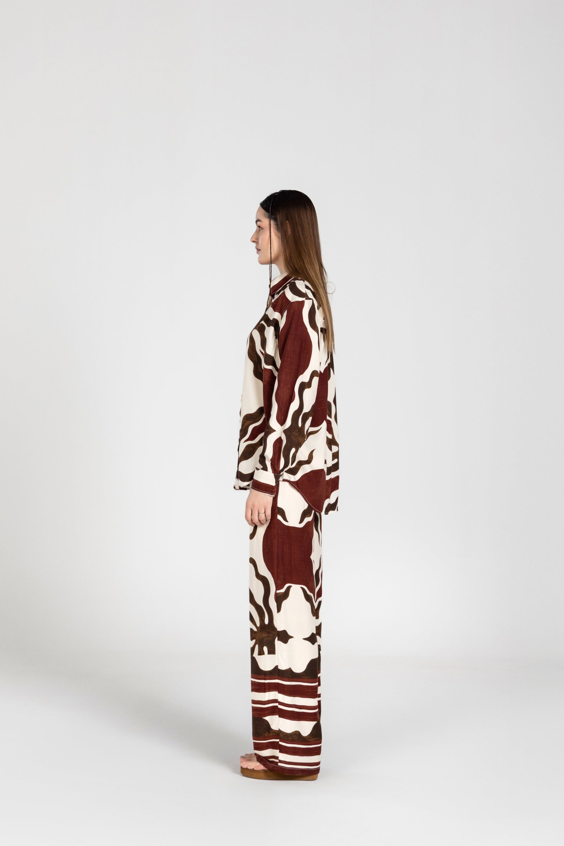 Abstract Brown Vasant Co-ord Set | Past Modern at Broadway