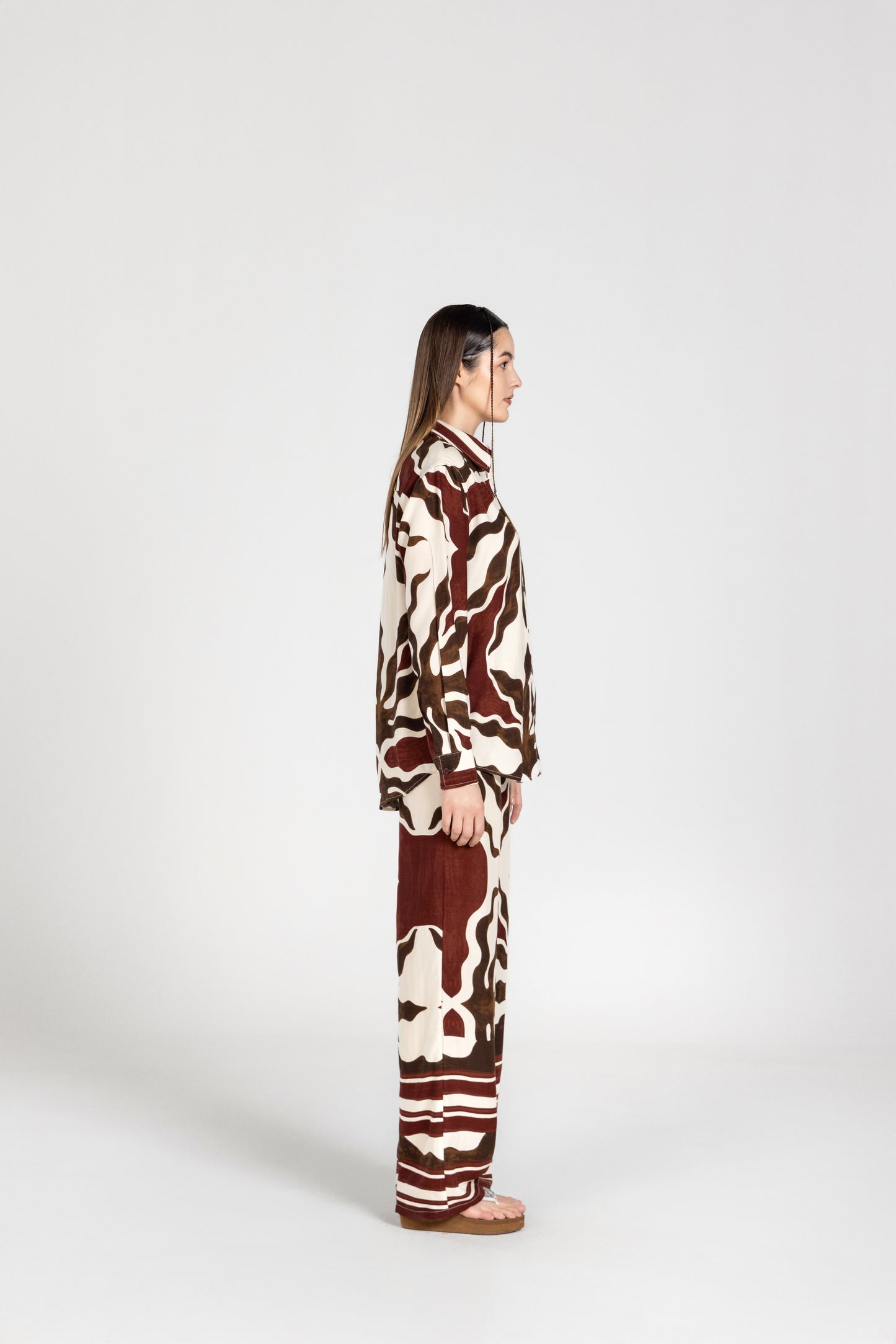 Abstract Brown Vasant Co-ord Set | Past Modern at Broadway