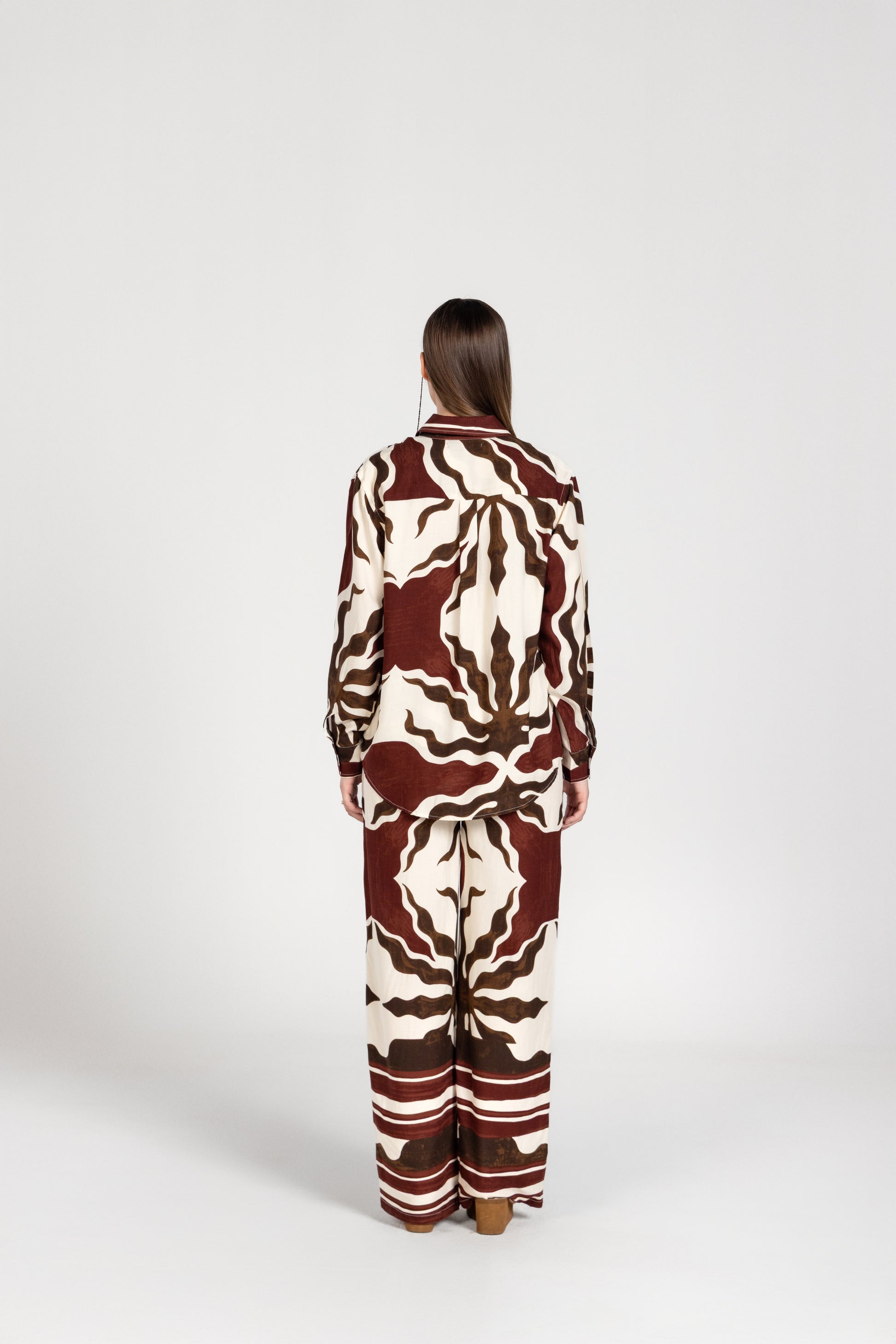 Abstract Brown Vasant Co-ord Set | Past Modern at Broadway