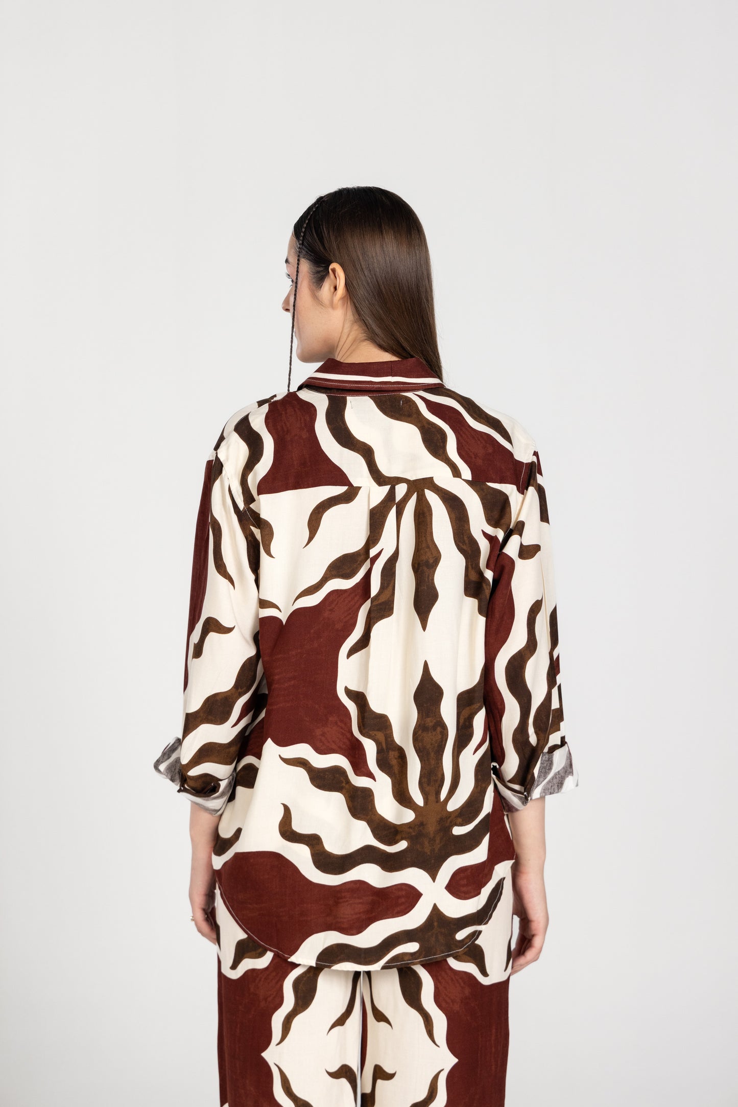 Abstract Brown Vasant Co-ord Set | Past Modern at Broadway