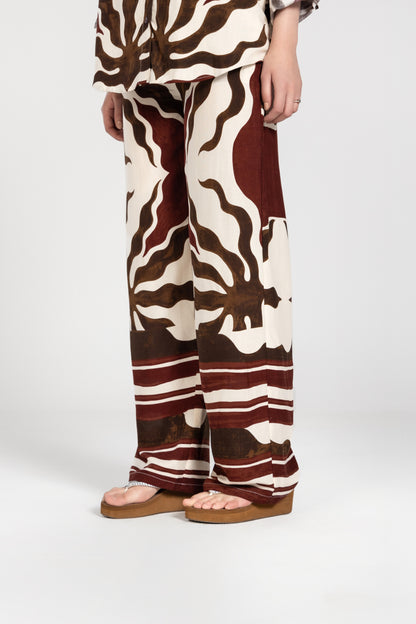 Abstract Brown Vasant Co-ord Set | Past Modern at Broadway