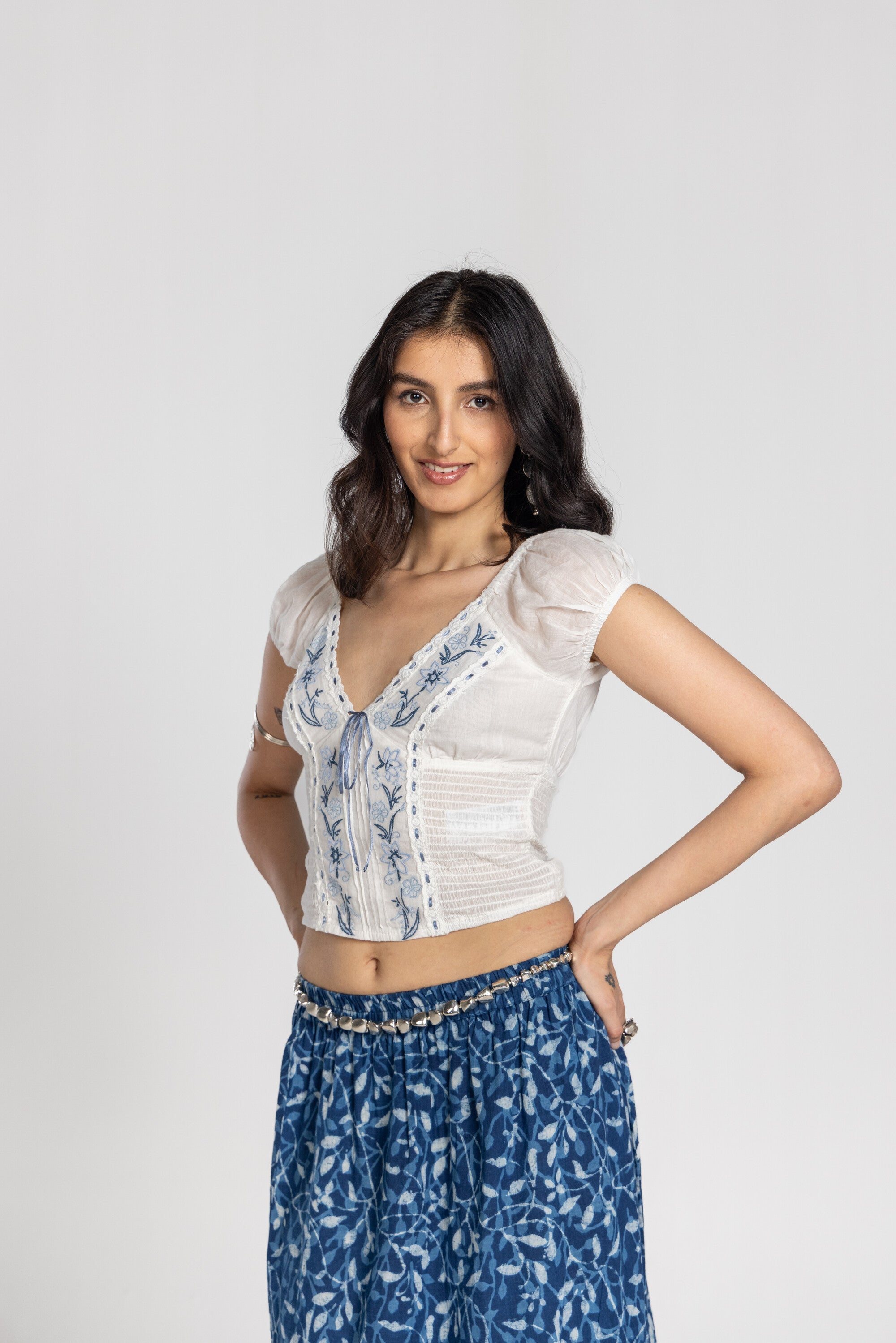Floral Embroidery Top | Past Modern at Broadway