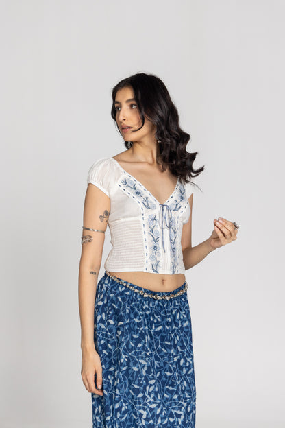 Floral Embroidery Top
