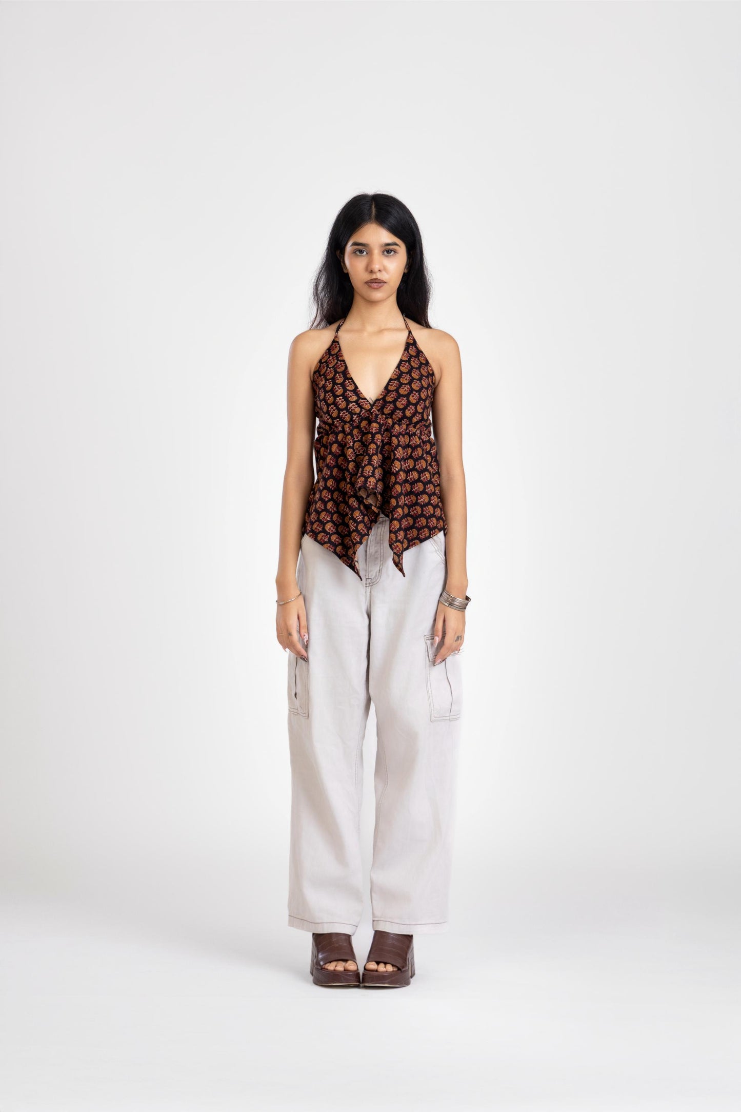 Halter Top With Necktie