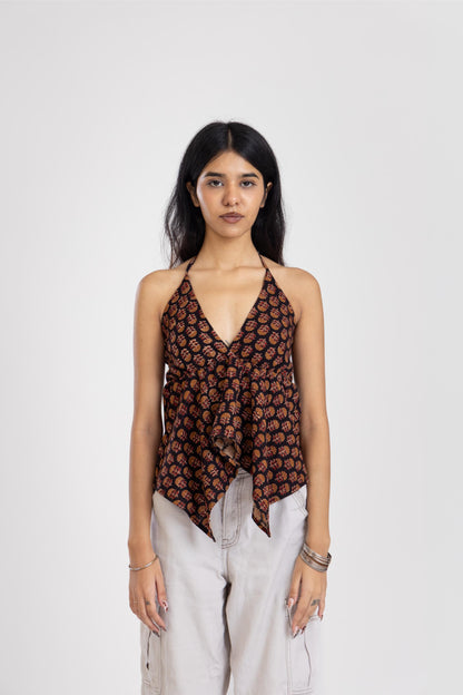 Halter Top With Necktie