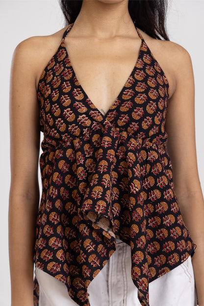 Halter Top With Necktie