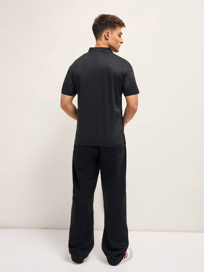 Men's Solid Slim Fit Performance Polo POL-ACCOM-BK