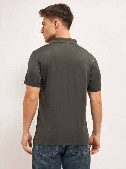 Men's Solid Slim Fit Performance Polo POL-ARENA-GR