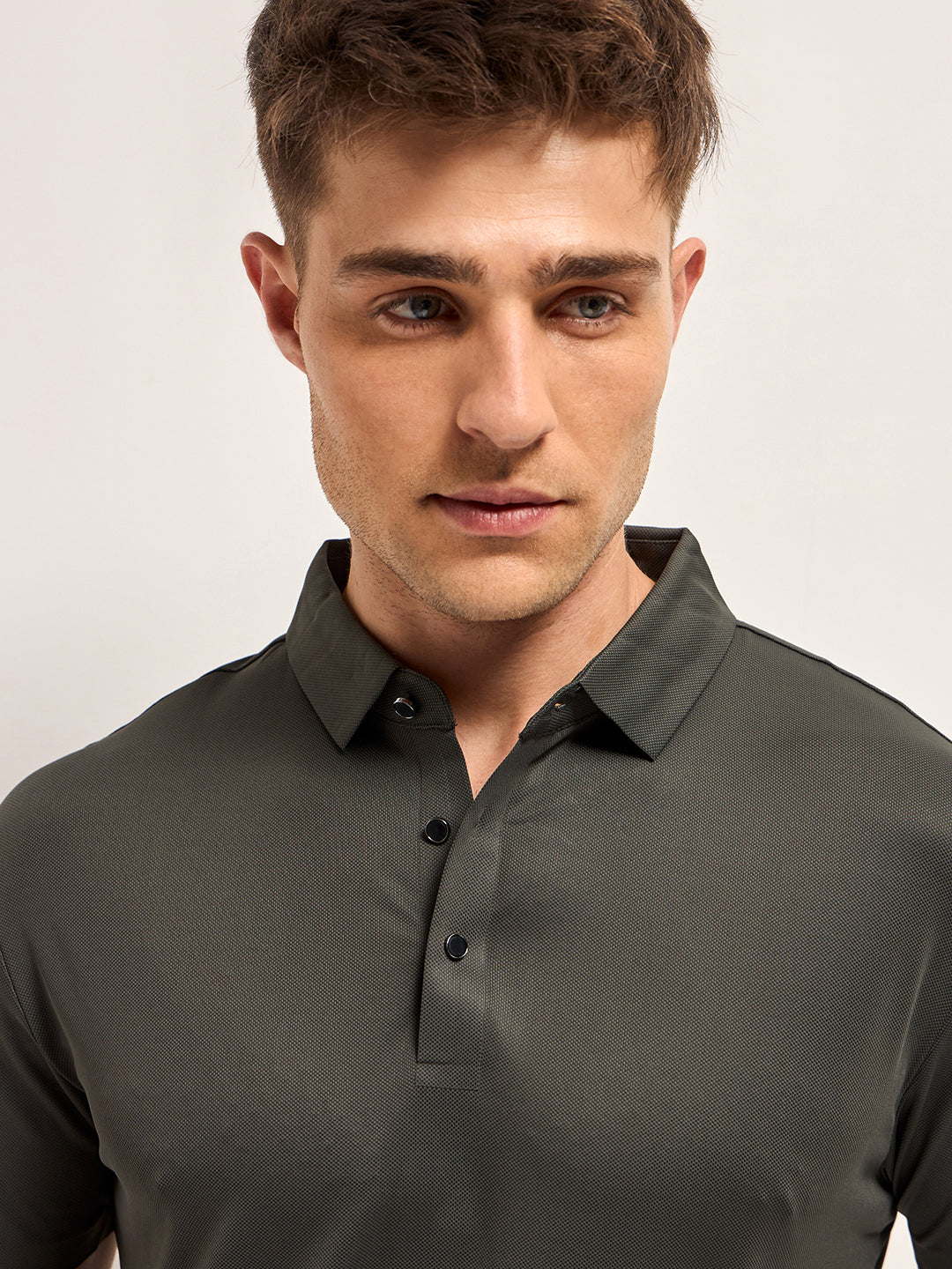 Men's Solid Slim Fit Performance Polo POL-ARENA-GR