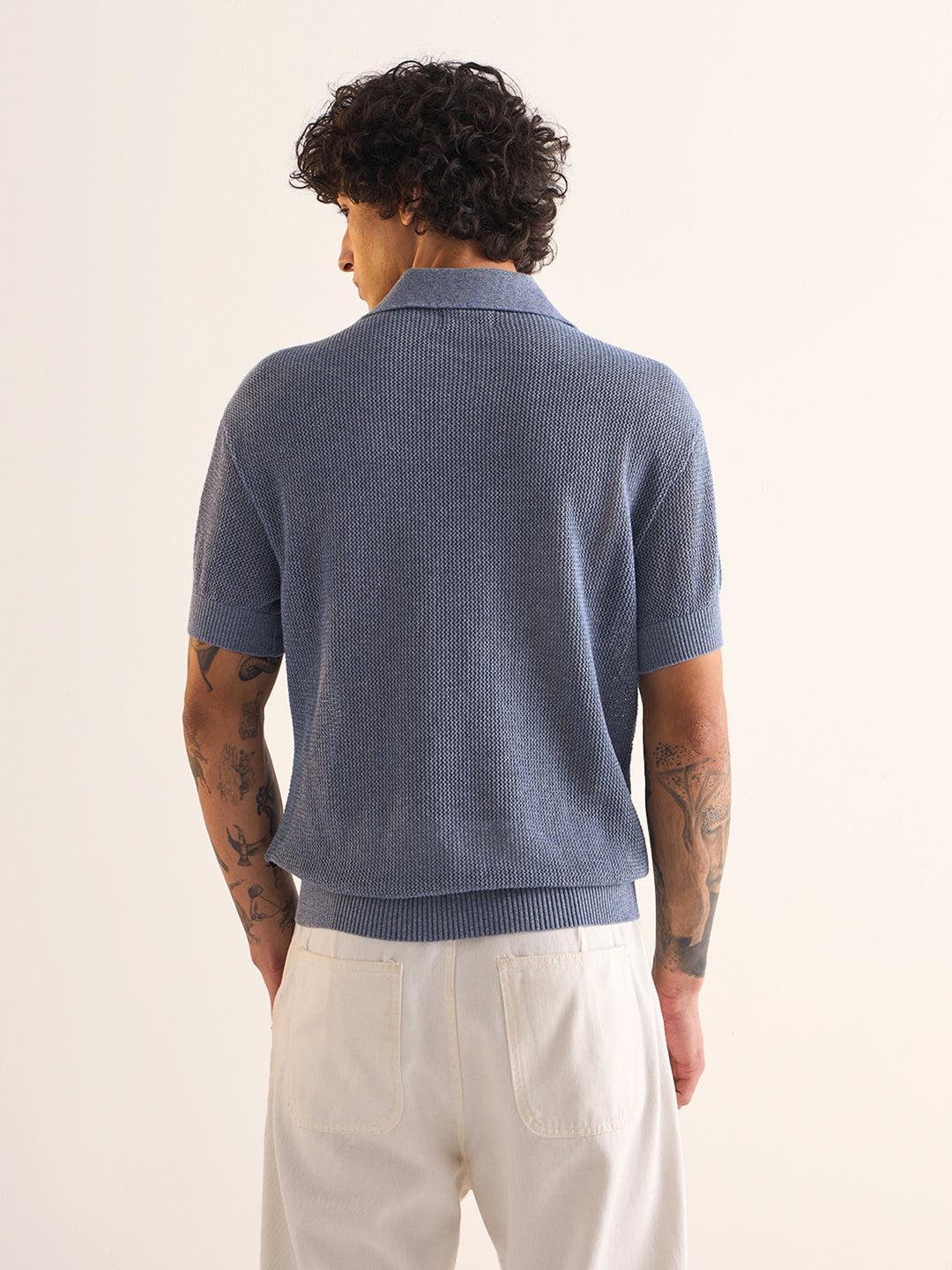 Men's Pure Cotton Slim Fit Polo POL-BOVD-BL