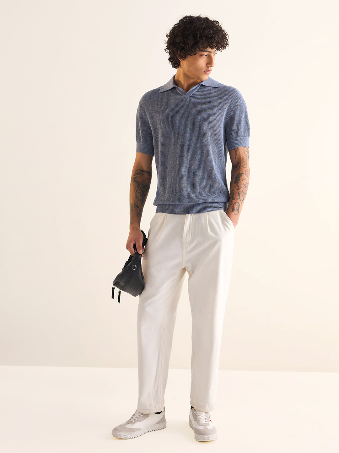 Men's Pure Cotton Slim Fit Polo POL-BOVD-BL