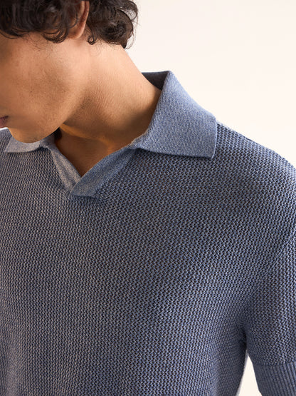 Men's Pure Cotton Slim Fit Polo POL-BOVD-BL