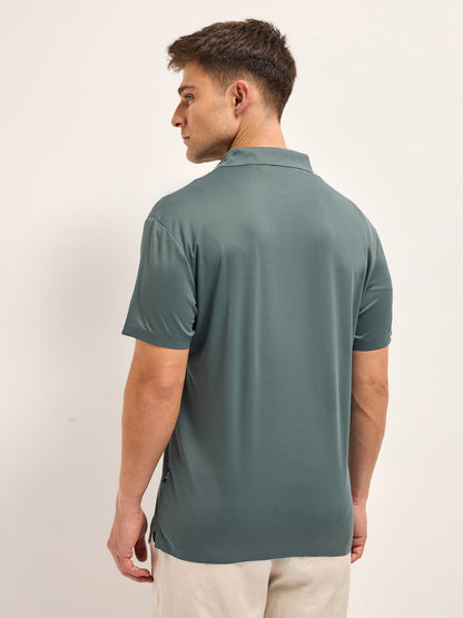 Men's Solid Slim Fit Performance Polo POL-CAPTON-GR