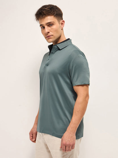 Men's Solid Slim Fit Performance Polo POL-CAPTON-GR