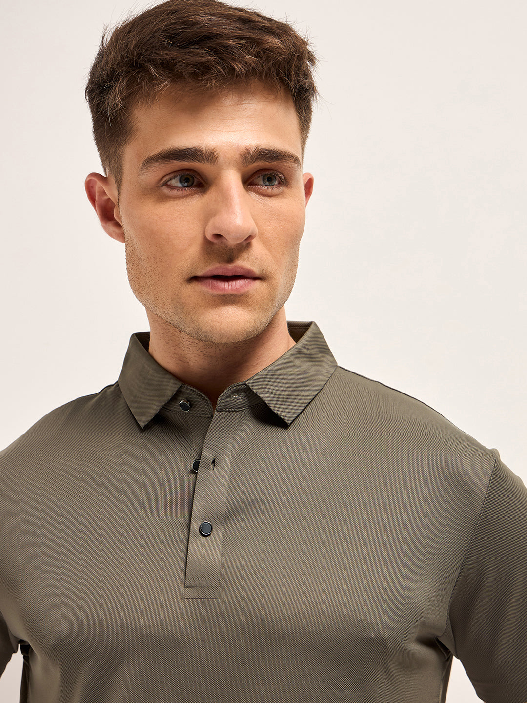 Men's Solid Slim Fit Performance Polo POL-DEFENCE-KH