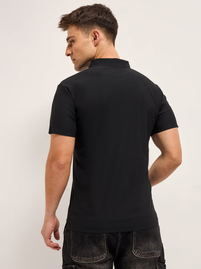 Men's Solid Slim Fit Quick Dry Performance Polo POL-DEPSCO-BK