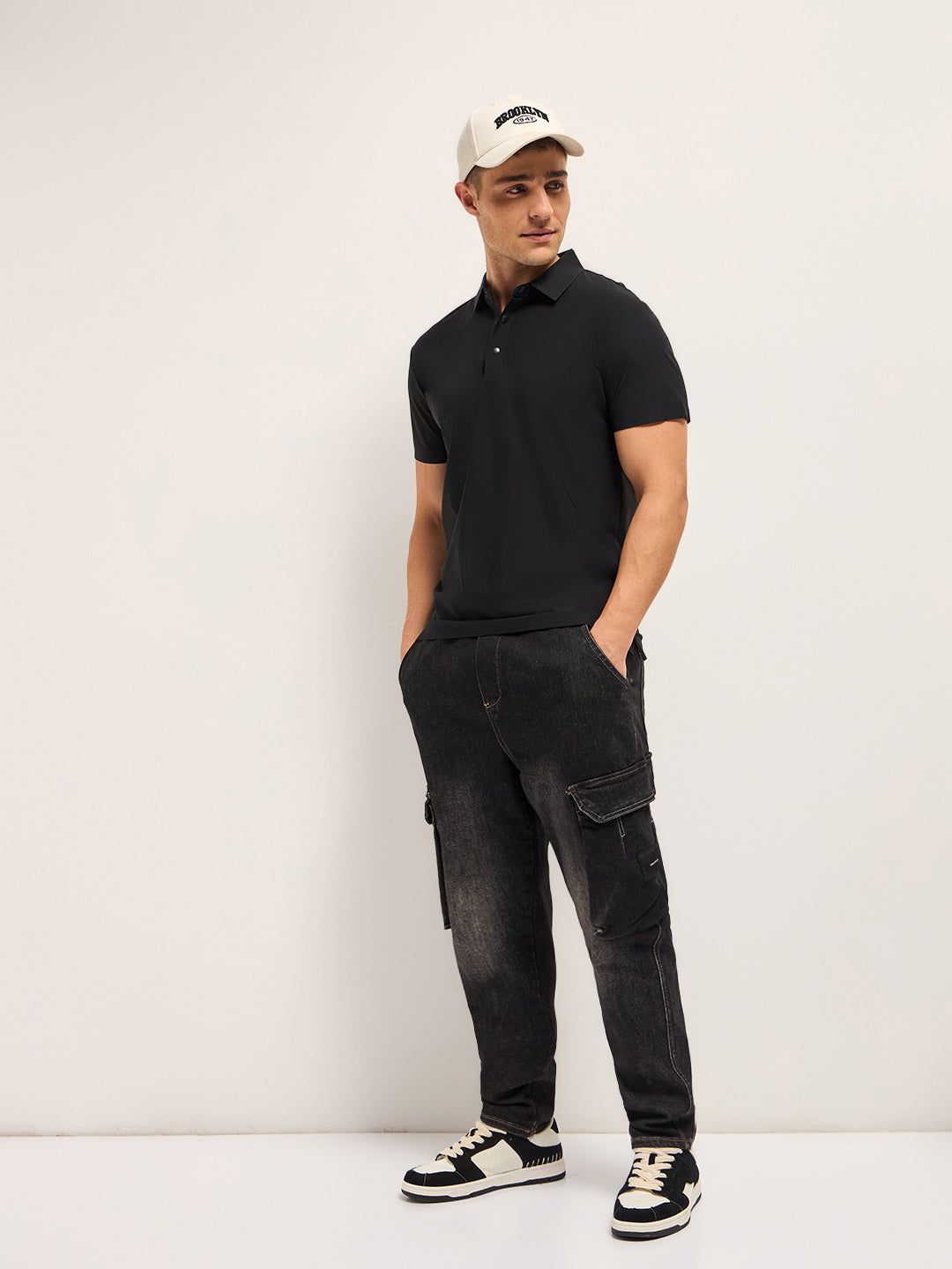 Men's Solid Slim Fit Quick Dry Performance Polo POL-DEPSCO-BK