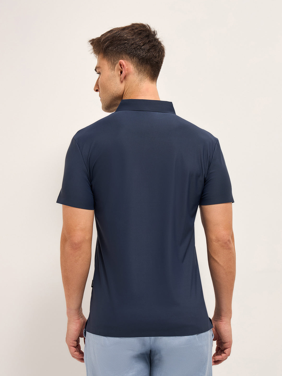 Men's Solid Slim Fit Performance Polo POL-DIARO-BL