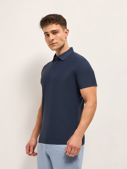Men's Solid Slim Fit Performance Polo POL-DIARO-BL