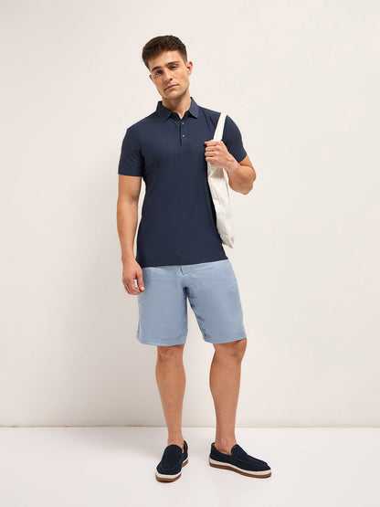 Men's Solid Slim Fit Performance Polo POL-DIARO-BL